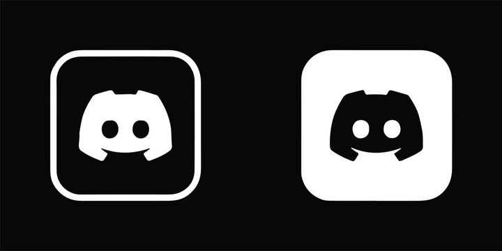discord logo dark mode and light mode icon set on rounded squares