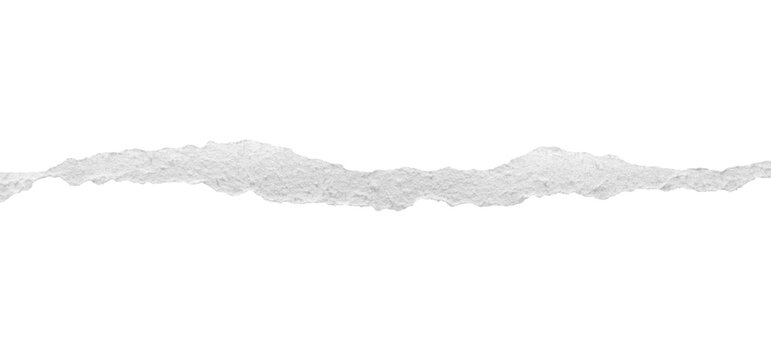 ripped torn paper edges isolated with clipping path on black background