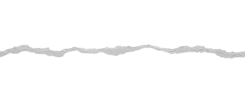 ripped torn paper edges isolated with clipping path on black background