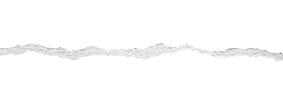 ripped torn paper edges isolated with clipping path on black background