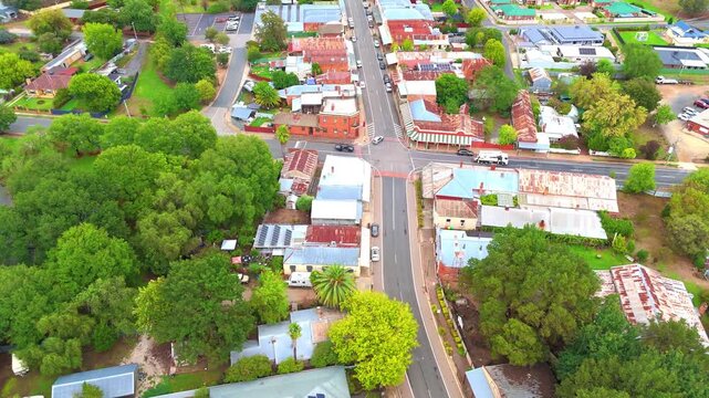 Tuesday 3 March 2026 perfectly preserved historic Buildings in the Main Street of Chiltern in country town Victoria built in 1850 when diggers tried their luck on the goldfields.