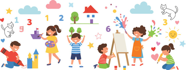 Fototapeta premium Children Playing