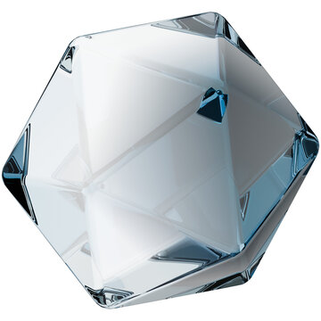3D Abstract Geometric Crystal Shape