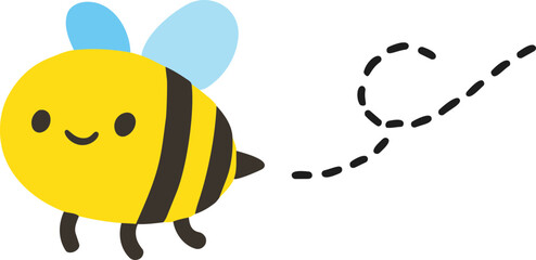 Obraz premium Buzz Buzz I'm a Honeybee_Cute Bee_Honeybee Character_Cute Honeybee