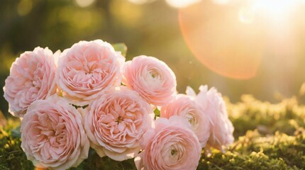 Blossoming Roses  Warm Light with Garden Dreams, and Natures Beauty.
