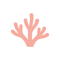 Obraz premium Pink Coral Illustration for Marine Life and Ocean Design