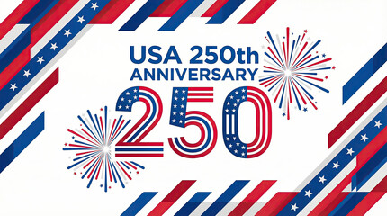 Fototapeta premium Fireworks showcase marks the USA 250th anniversary, created AI