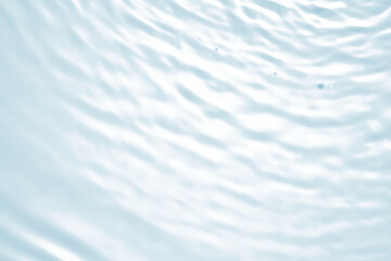 Obraz premium Abstract transparent water shadow surface texture natural ripple on blue background
