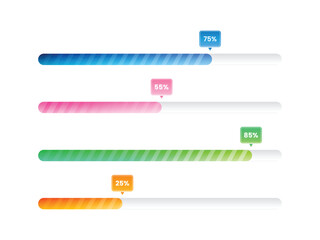 Fototapeta premium Creative Progress Bar and Loading Indicator Set.