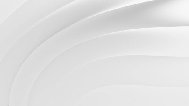 3d animation, white grey wave abstract motion background, seamless loop