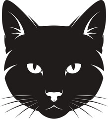 Black cat head vector illustration © SIULI