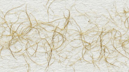 Obraz premium Close up of natural fibrous material embedded in handmade paper surface