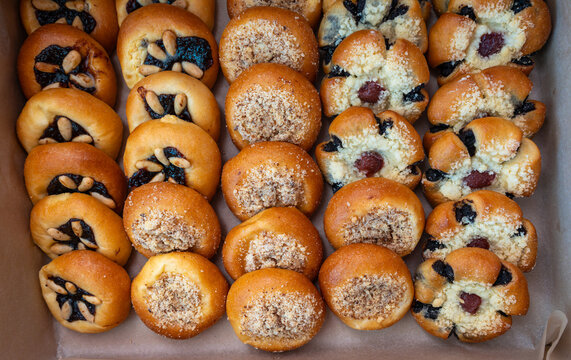 Kolache, traditional sweet pastry from Czech Republic and Slovakia