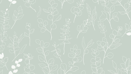 Fototapeta premium Light Green Fabric Texture with White Patterns.