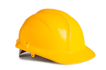 Fototapeta premium Yellow hardhat isolated on white background
