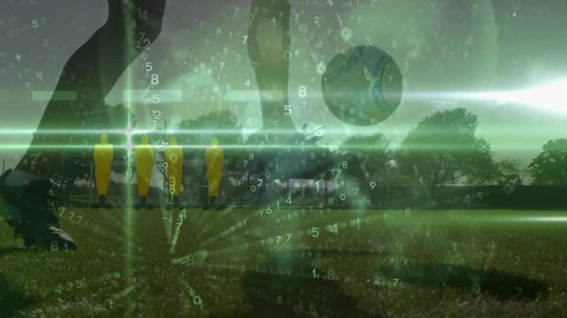 Animation of data processing over diverse football players