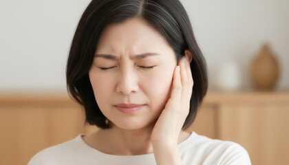 耳鳴りに悩む女性：突発性難聴やめまいの症状