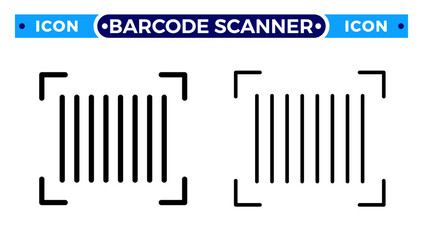 Obraz premium Digital Barcode Scanner and Product Identification Vector Icon Set