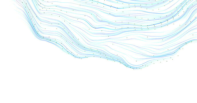 Abstract design with flowing blue lines against a white background. Perfect for modern graphic design and minimalist aes