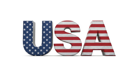 USA flag letters symbolizing American patriotism and pride