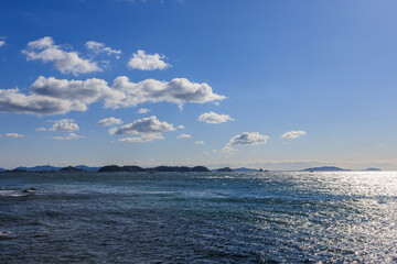 羽豆岬から見た篠島方面の眺望　愛知県南知多町