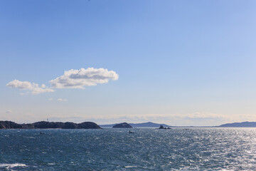 羽豆岬から見た篠島方面の眺望　愛知県南知多町
