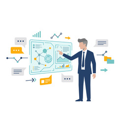 Digital Networking Business Professional Illustration