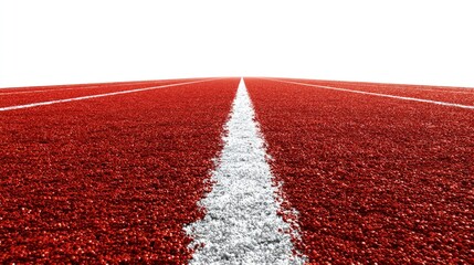 Red Track Surface With White Line