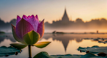 Lotus flower for Buddha's Birthday symbolizing purity and spiritual awakening