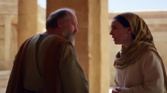 Bathsheba Secures King David&rsquo;s Oath to Establish Solomon as King. Old Testament Story Depiction