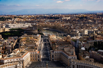 Rzym panorama z kopuły bazyliki św. Piotra © Przemysaw
