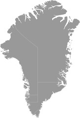 Obraz premium Greenland Map Gray Single Color Vector