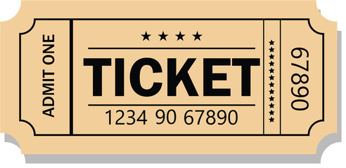 Retro Admit One Event, Movie, Cinema, Theatre, Admission and Raffle Ticket Templates Vector 