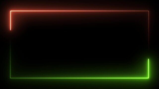 Looping animation of a glowing neon rectangle frame, Neon rectangular frame loopable. 4k video. and creating a stunning 4k video.
Glowing neon rectangle border frame in the shape rectangle. 