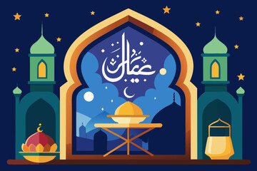 Obraz premium vector illustration of a mosque