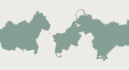 Obraz premium Minimalist vector illustration featuring fluid, interconnected abstract landmass forms, creating a unique background texture for modern design projects