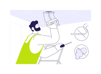 Naklejka premium Smoke and gas sensor abstract concept vector illustration.