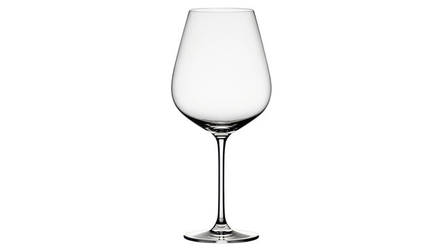 Isolated wine glass stemware for red or white wine, glassware stem drinking alcohol beverage