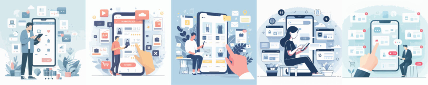 Vector of Marketplace Seller Concept