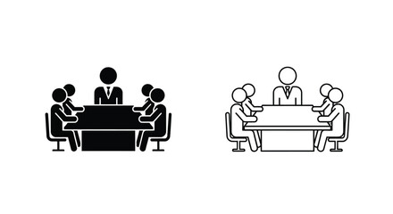Business meeting table concepts Vector