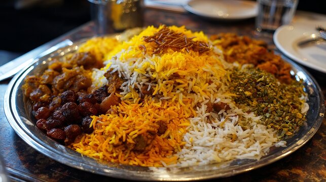 Kushari Koshary, a filling Middle Eastern dish, is served as a large plate.