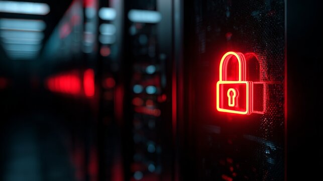 Cyber threats show a security breach. An open red lock means data is unprotected in safe systems, highlighting system weakness and danger.