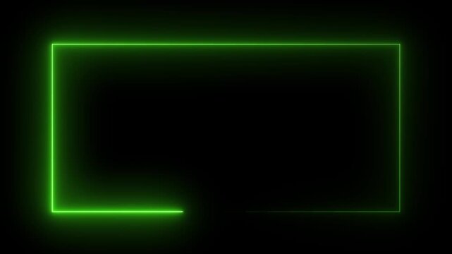 Animation of glowing neon rectangles abstract background. neon rectangle border frame in the shape rectangle glowing.
Abstract neon rectangle frame screen animation isolated, 4k video resolution.