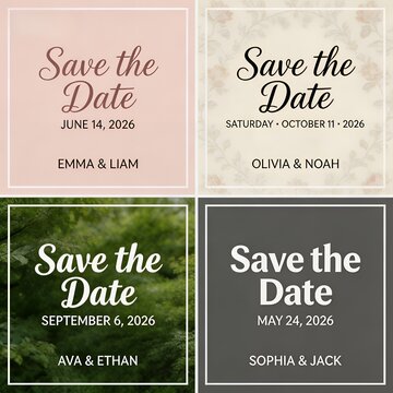 2026 Save the Date Card Designs: Custom Wedding Announcements for Couples
