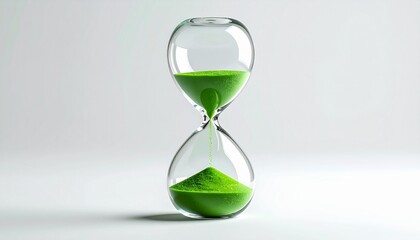 ・緑の砂が流れる砂時計
・Hourglass with Green Sand Flowing