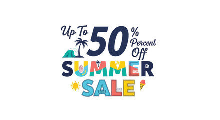 Obraz premium Vector summer sale discount label