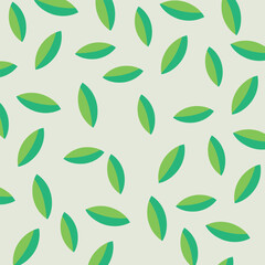 seamless pattern with green leaves