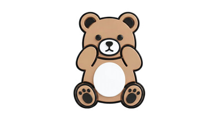 Fototapeta premium Cute Brown Teddy Bear Sticker