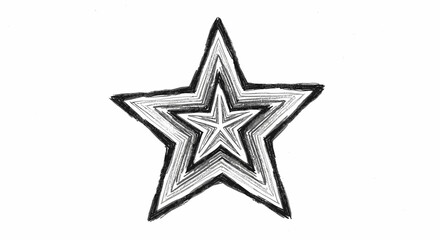 Obraz premium Stylized Star Illustration with Artistic Design.