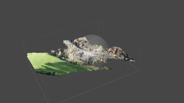 Photogrammetry 3D Model of Construction Site with Riprap, Excavation and Drone Survey &ndash; Point Cloud and Textured Mesh